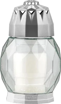 Immagine prodotto di Cimitero di vetro 18cm deposito candele DIAMOND 2D argento