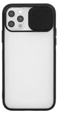 Produktbild von Bigben Connected COVSLIDEIP1267B, Cover, Apple, iPhone 12 Pro Max, 17 cm (6.7"), Schwarz, Transparent
