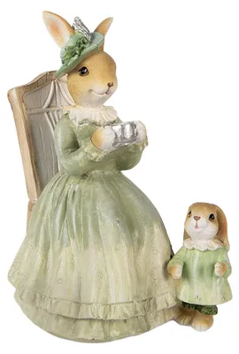 Obrázok produktu pre Clayre & Eef dekoratívna figúrka králika 14x10x18 cm hnedý plast
