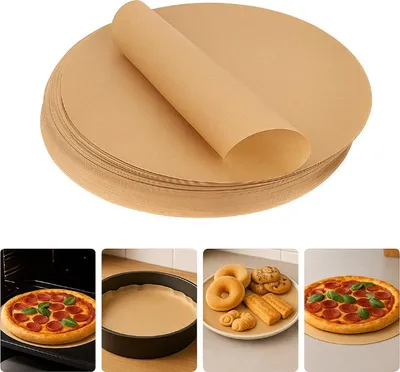 Produktbild von MANK Backpapier antihaft Pergamentpapier Zuschnitte, hitzebeständig, rund Ø 30cm, 100 Stück