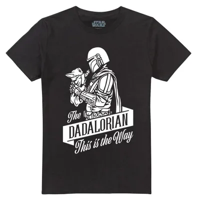 Produktbild von Star Wars - "Dadalorian" T-Shirt für Herren, Ringgesponnene Baumwolle, Vatertag, kurzärmlig TV34863 (L) (Schwarz)