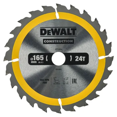 Image de Dewalt Scie à lame 165X20Mmx24Z