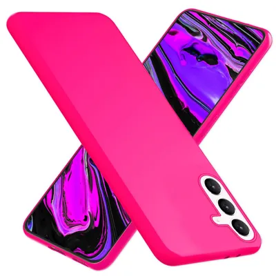 Image de NALIA Housse silicone fluo pour Samsung Galaxy S24 Plus, Housse fine fluo rose multicolore