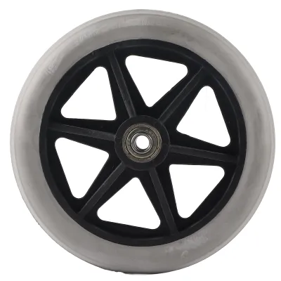 Produktbild von 6-Zoll-5-Loch-Massivrad PolyurethanRollstuhl-Rollator-Laufradnabe Ersatz 608ZZ-Metalllager
