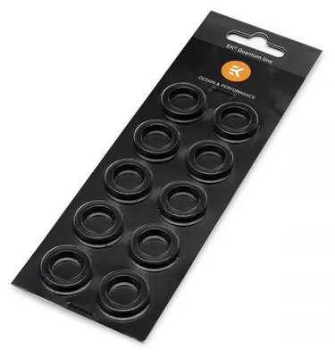 Image de EK Water Blocks EK-Quantum Torque Color Ring 10-Pack STC 12/16 Bague de fixation de couple Noir 1/4" 10 pièce(s) (3831109816639)