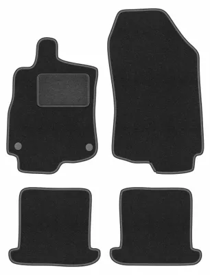 Produktbild von Velours-Fußmatten für Renault Megane III 2008-2015 (Cabrio) – 4-tlg, Graphit, passgenau – Wielganizator LUX