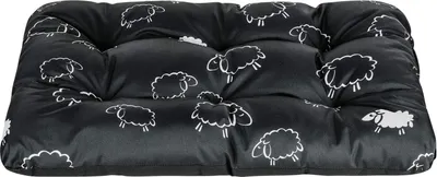 Produktbild von Hundebett Hundekissen Hundematratze Tierbett für Kleine, Mittlere und Grosse Hunde - Wasserdicht, Waschbar - Größe L - Schwarz und Grau - Schaf