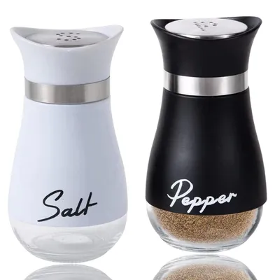 Salz- und Pfefferstreuer Set 2er, Edelstahl/Glas, 120 ml