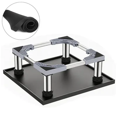 Produktbild von Verstellbares Untergestell 43–62 cm Mit Silikonmatte Für Mini Kühlschrank Waschmaschine Trockner