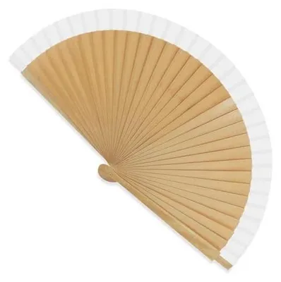 Immagine prodotto di Set di 20 ventagli in legno con bordo bianco