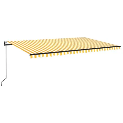 Produktbild von vidaXL Markise Automatisch Einziehbar 500x350 cm Gelb und Weiß