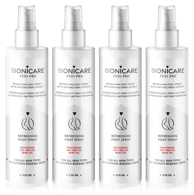 Produktbild von Erfrischendes Fußspray gegen Geruch und Schweiß, 4 x 250 ml