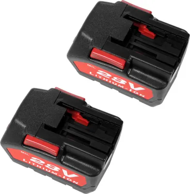 Produktbild von 2x Hochleistungs Li-Ion Akku 28V / 2000mAh ersetzt AEG / Milwaukee 48-11-2830 0700956730 4932352732 48-11-1830 48-11-2850 48-11-1830 48-11-2850 / Würth 0700956730 für AEG / Milwaukee HD28-AG-Winkelschleifer