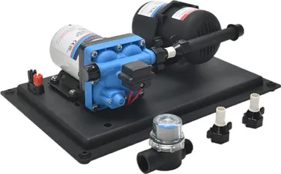 Zdjęcie produktu dla Pompa do wody RV, DC 24 V, 3 GPM, 11,3 l/min, 55 PSI, pompa membranowa do świeżej wody, wbudowany wyłącznik ciśnieniowy na żądanie ze zbiornikiem ciśnieniowym do łodzi, przyczepy turystycznej, kampera, kuchni, łazienki, samozasysająca pompa membranowa do wody