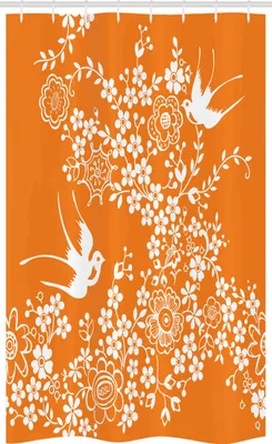 Produktbild von ABAKUHAUS Nilpferd Schmaler Duschvorhang, Skizze Tier Porträt, Badezimmer Deko Set aus Stoff mit Haken, 120 x 180 cm, Hellrosa Blassgrau