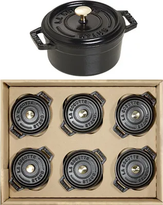 Produktbild von Staub Gastro Set 6-er La Cocotte Kochgeschirr 39 x 11,5 x 30cmrund 10 cm Schwarz