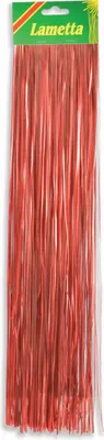 Produktbild von Lametta | Rot Matt | 48 cm Länge | 300 Fäden | Weihnachtsbaum-Deko | 96624
