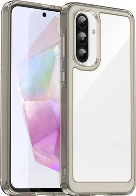 Image de Etui pour Samsung Galaxy A56 5G transparent, antichoc Etui de protection en silicone TPU gris titane