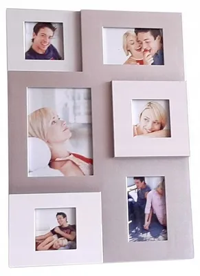 Produktbild von Fandy Mehrbild-Bilderrahmen 6 Fotos Weiß Silber