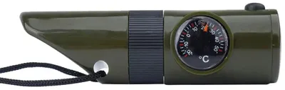 Imagen del producto de Silbato de supervivencia Mil-Tec 6 en 1, color verde oliva