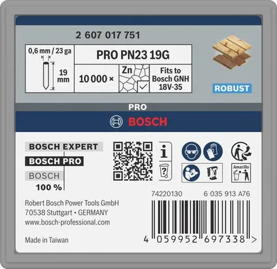 Productafbeelding van PRO PN23 G-pen, 0,65/23 gram, verzinkt, 19 mm, verpakking van 10.000 stuks