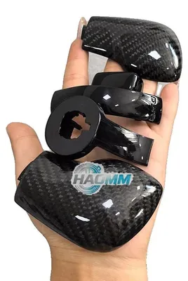 Imagen del producto de Botón de encendido/apagado, diseño de fibra de carbono, compatibilidad universal, color negro