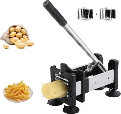 Produktbild von Famanu Kartoffelschneider mit 12 mm und 9 mm Messern - Antirutschtechnologie