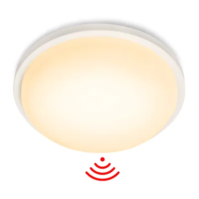 Obrázek produktu pro XMTECH 15W LED stropní světlo Teplá bílá stropní lampa s radarovým senzorem φ22cm LED panelová pokojová lampa pro kuchyň Obývací pokoj Balkon Předsíň