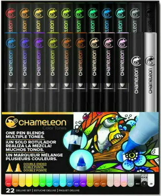 Zdjęcie produktu dla Chameleon CT2201, 22 szt., Wielobarwny, Tusz na bazie alkoholu