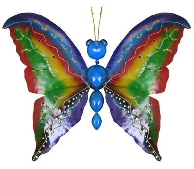 Produktbild von Schmetterling aus Metall – handgefertigt, bunt, 50–80 cm, Grösse:ca. 60 cm
