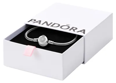 Imagen del producto de PANDORA. Pulsera de cadena con motivos de serpiente, color plateado, 21 cm, modelo 599046C01-21