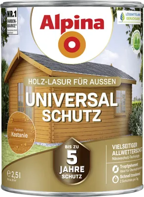 Produktbild von Alpina Holzlasur Universal-Schutz2,5L kastanie