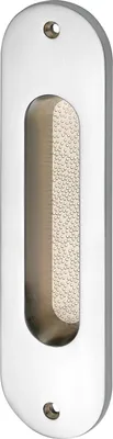 Produktbild von Schiebetürmuschel (Muschelgriff) oval 38x152mm Griff Messing verchromt matt