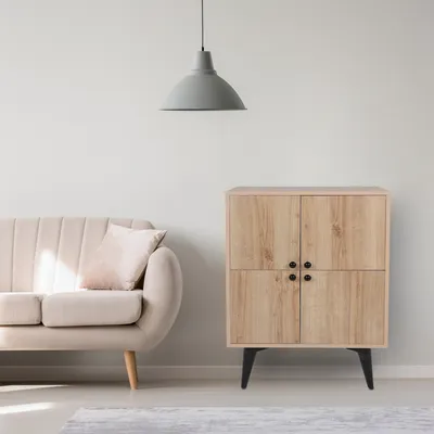 Produktbild von Skye Decor, Senegal, Mehrzweckschrank, Eiche, 100 % MELAMINBESCHICHTETE SPANPLATTEN, 70 x 93,5 x 35 cm