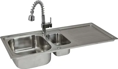 Immagine prodotto di Lavello da cucina in acciaio inossidabile KuKoo Premium con miscelatore Padstow: robusto, elegante e facile da installare