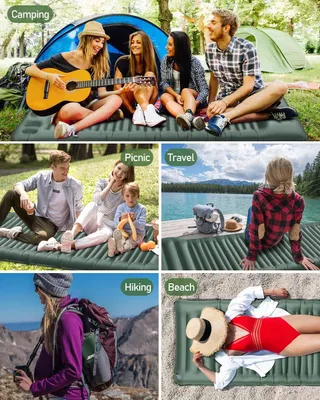 Produktbild von Dailygoods – Aufblasbare Matratze, 12 cm dick – Ultraleicht – Wasserdicht – Reißfest – Ideal für Camping – Schlafmatte für Outdoor-Abenteuer