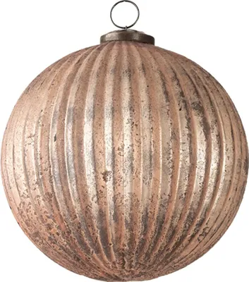 Produktbild von Clayre & Eef Weihnachtskugel XL Ø 15 cm Rosa Glas