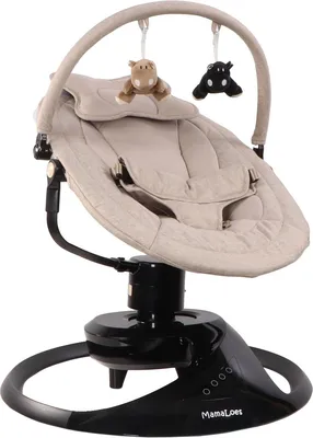 Produktbild von MamaLoes Nola Beige Deluxe elektrische Babyschaukel