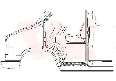 Produktbild von VAN WEZEL 1745101 Schweller Reparaturblech Einstiegblech Links für FIAT DUCATO Kasten (290) DUCATO Pritsche/Fahrgestell (290) DUCATO Kasten (280)