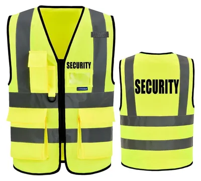 Immagine prodotto di Gilet di sicurezza giallo, arancione, nero, raccoglitore, marchi di sicurezza, elmetto antincendio, taglia XS