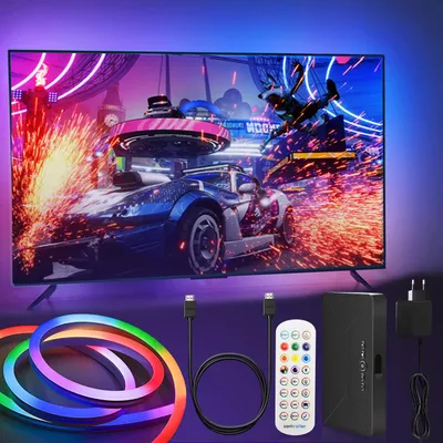 RGBIC Neon LED-Streifen 4 m mit HDMI 2.0 Sync-Box
