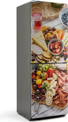 Produktbild von Jausenbrett – Magnetische Kühlschrank Abdeckung – Dekorfolie magnetisch Küche – Kühlschrank Magnet Deko – selbstklebende Magnettafel – Magnetfolie für Kühlschranktür – 70x190 cm