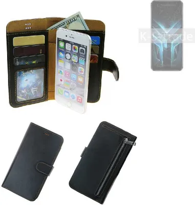 Produktbild von K-S-Trade Schutz Hülle kompatibel mit ZTE Blade V2020 5G Klapphülle Case Phone cover Slim Handytasche Handy Hülle schwarz aus Kunstleder (1 Stk)