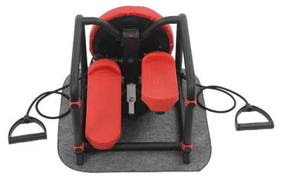 Zdjęcie produktu dla Stepper do ćwiczeń - stepper z siedziskiem - z gumami oporowymi - antypoślizgowe platformy - trening całego ciała - ćwiczenia siłowe dla ramion