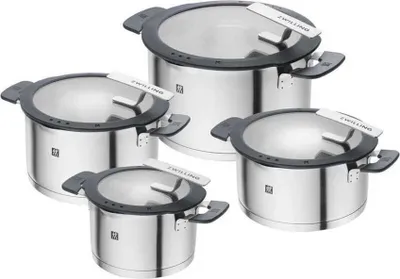 Produktbild von ZWILLING Kochtopfset, 4-tlg | rund | Edelstahl