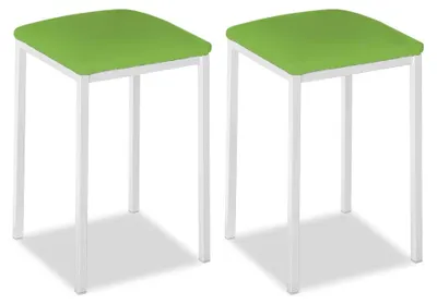 Productafbeelding van ASTIMESA metalen keukelstoel met open rugleuning, groen, 41 cm x 45 cm x 4
