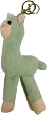 Immagine prodotto di Portachiavi peluche lama verde - Ciondolo peluche