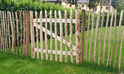 Produktbild von Zauntor Haselnuss - Handgefertigt und Naturbelassenes Gartentor 150 100 cm