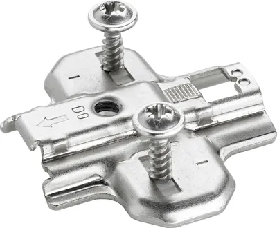 Zdjęcie produktu dla Płytka montażowa krzyżowa Hettich Płytka montażowa do zawiasu puszkowego 35 mm, 2 szt. 9099984