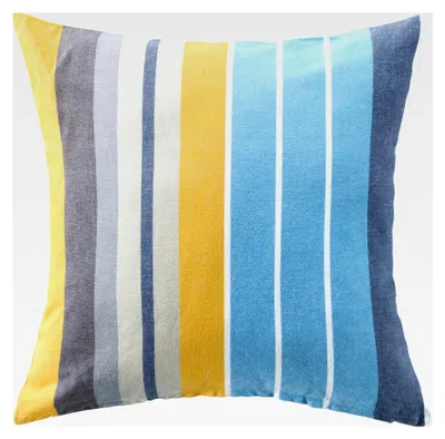 Produktbild von Kissenbezug Baumwolle blau-gelb 40x40 cm